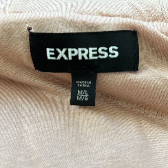 Express Pink Faux Fur Hooded Vest Pockets Hook & Eye Closure Warm Cozy M/L Boho - Picture 10 of 15